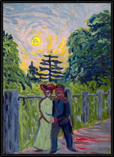 Картина Восход луны: солдат и дева (1905)