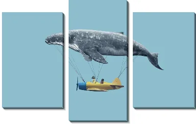 Модульная картина Дирижабль Кит