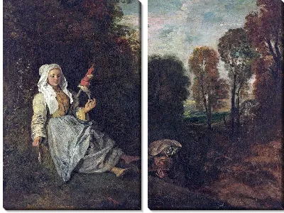 Картина Вечерний пейзаж (1713-1717)