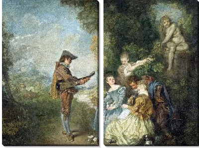 Картина Урок любви (1716-1717)