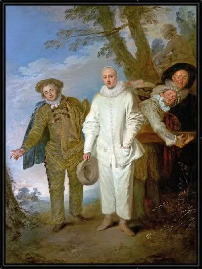 Картина Итальянские комедианты (1720)