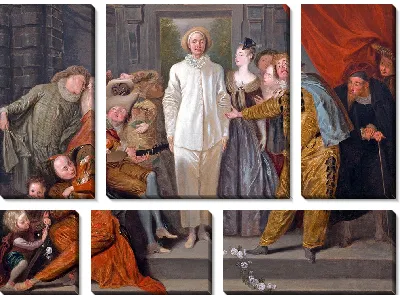 Картина Итальянские комедианты (1720)