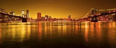Плакат Вид на Нью Йорк и Манхэттенский мост