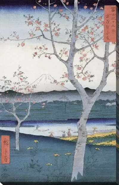 Картина Мусаси (1858) (36 Views of Mt. Fuji, Musashi-koshigaya-zai)