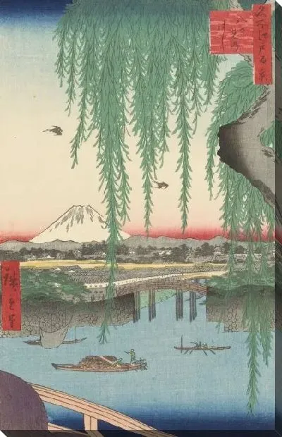 Картина Вид Нихонбаси (1858) (One Hundred Famous Views of Edo “View of Nihonbashi Tori 1-chome”)