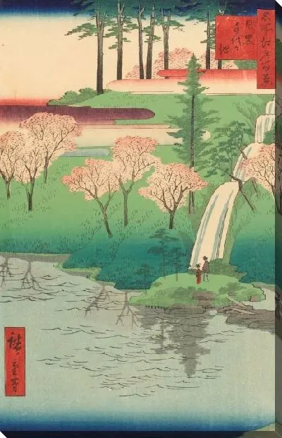 Картина Пруд в Мегуро (1856) (One Hundred Famous Views of Edo “Chiyogaike Pond in Meguro ”)