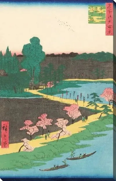 Картина Святыня (1856) (One Hundred Famous Views of Edo “Azuma Shrine and the Entwined Camphor”)