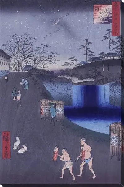 Картина Ворота (1857) (Aoizaka Outside Toranomon(Gate),from the series One Hundred Views of Edo)