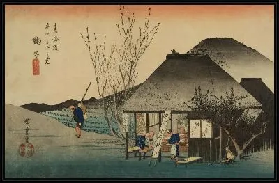 Картина Чайный домик (1833) (Local Specialty Teahouse, Mariko, from the series the Fifty-three Stations of the Tokaido (Hoeido edition))