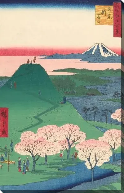 Картина Нью-Фудзи в Мегуро (1857) (One Hundred Famous Views of Edo “New Fuji in Meguro”)