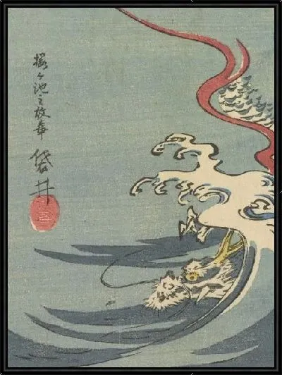 Картина Кодзи Фукурой (Two prints: Meisan Nori - Shinagawa Sakuragaike no Koji Fukuroi)