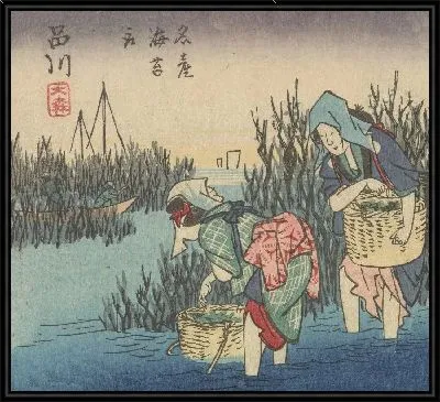 Картина Нори (Two prints: Meisan Nori - Shinagawa Sakuragaike no Koji Fukuroi)