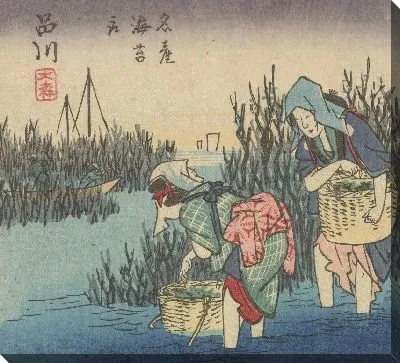 Картина Нори (Two prints: Meisan Nori - Shinagawa Sakuragaike no Koji Fukuroi)