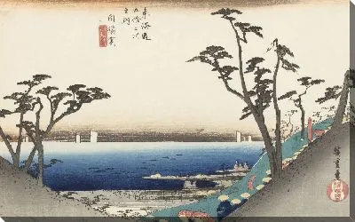 Картина Склон (1833) (Fifty-Three Stations of the Tokaido Hoeido Edition “Shirasuka (View of Shiomi Slope)”)