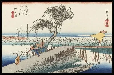 Картина Йоккаити (1833) (Fifty-Three Stations of the Tokaido Hoeido Edition “Yokkaichi (Mie River)”)
