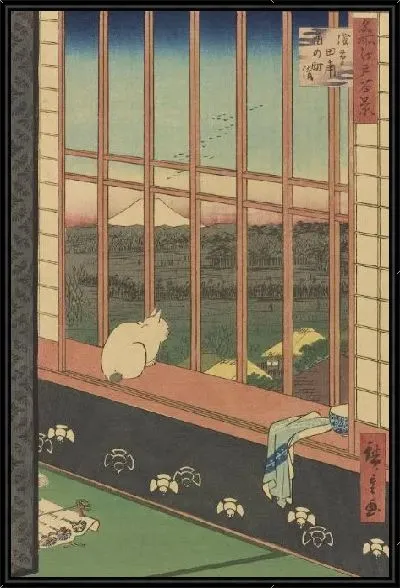 Картина Асакуса Тамбо Тори (Meisho Edo Hyakkei - Asakusa Tambo Tori no Machi Yoi)
