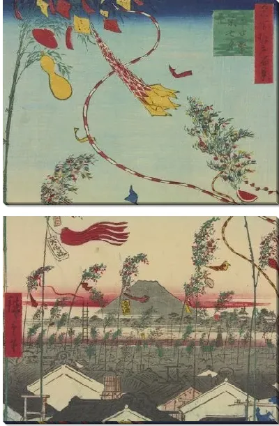 Картина Танабата (Meisho Edo Hyakkei - Shichu Hanei Tanabata)