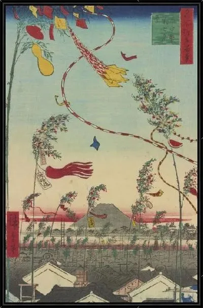 Картина Танабата (Meisho Edo Hyakkei - Shichu Hanei Tanabata)