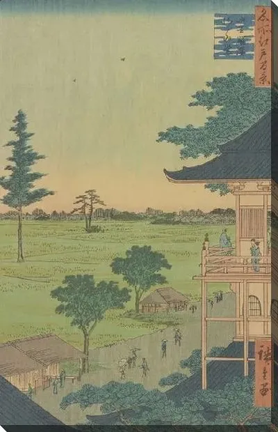 Картина Ракана (Meisho Edo Hyakkei - Gohyaku Raksen Sazaido)