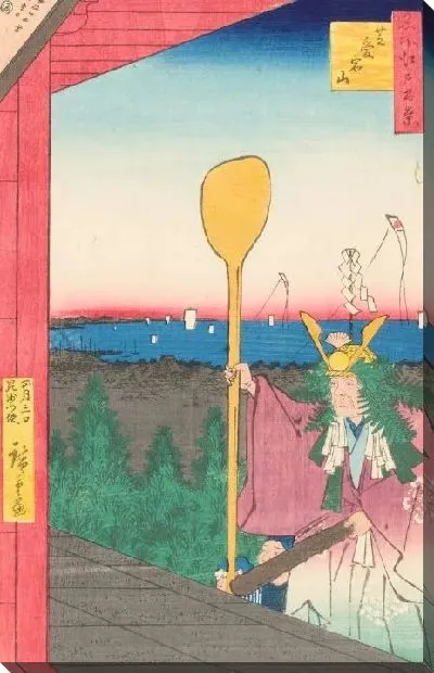 Картина Горы в Сиба (1857) (One Hundred Famous Views of Edo “Atagoyama Mountain in Shiba”)