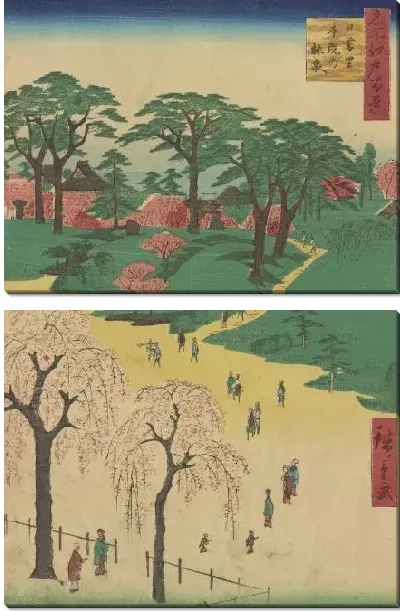 Картина Остатки (Meisho Edo Hyakkei - Nippori-Jiin no Rinsen)