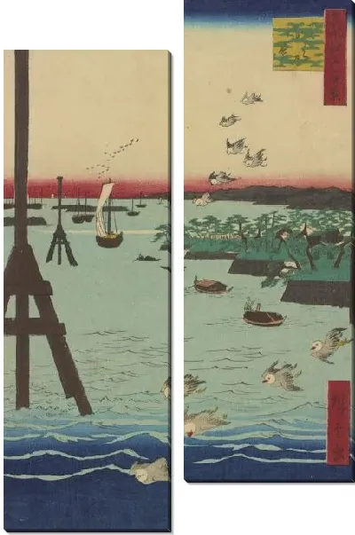 Картина Хворост (Meisho Edo Hyakkei - Shiba Ura no Fukei)