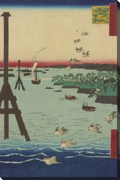 Картина Хворост (Meisho Edo Hyakkei - Shiba Ura no Fukei)
