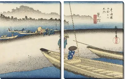 Картина Митсуке (1833) (Fifty-Three Stations of the Tokaido Hoeido Edition “Mitsuke (Tenryu River)”)