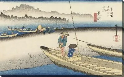 Картина Митсуке (1833) (Fifty-Three Stations of the Tokaido Hoeido Edition “Mitsuke (Tenryu River)”)