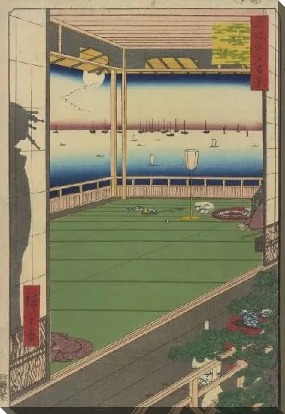 Картина Мисаки (Meisho Edo Hyakkei - Tsuki no Misaki)
