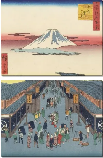 Картина Суруга-чо (1856) (One Hundred Famous Views of Edo “Suruga-cho”)