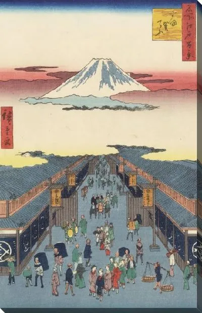Картина Суруга-чо (1856) (One Hundred Famous Views of Edo “Suruga-cho”)