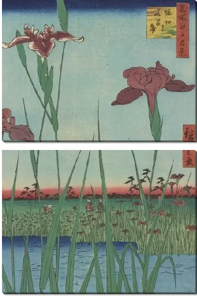 Картина Ханашобу (Meisho Edo Hyakkei - Horikiri no Hanashobu)