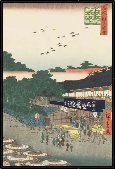 Картина Уэно Ямашита (1858) (One Hundred Famous Views of Edo “Ueno Yamashita”)