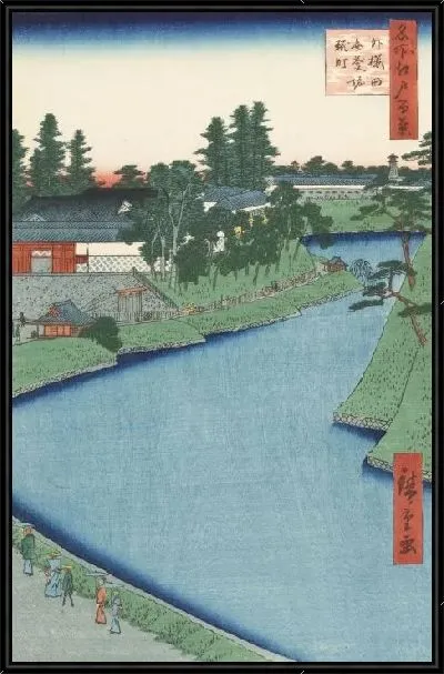 Картина Бэнкэй (1857) (One Hundred Famous Views of Edo “Benkei Moat from Soto-Sakurada to Kojimachi”)