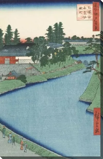 Картина Бэнкэй (1857) (One Hundred Famous Views of Edo “Benkei Moat from Soto-Sakurada to Kojimachi”)