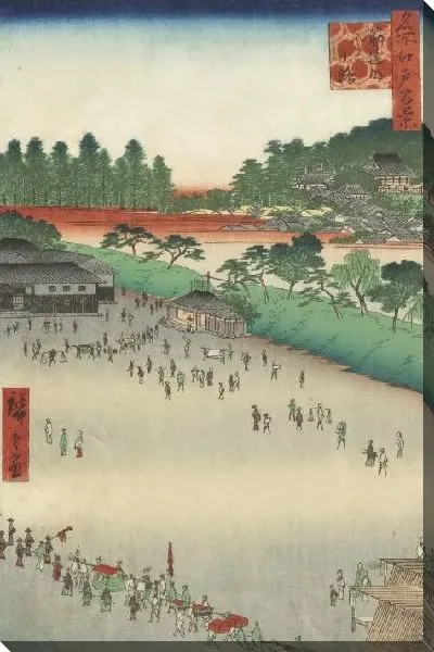 Картина Ворота в Ятсукожи (1857) (One Hundred Famous Views of Edo “Inside Sujikai Gate at Yatsukoji”)