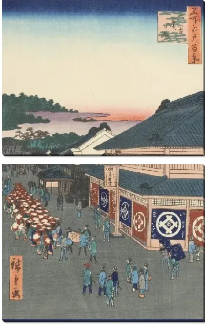 Картина Хирокожи (1856) (One Hundred Famous Views of Edo “Shitaya Hirokoji”)