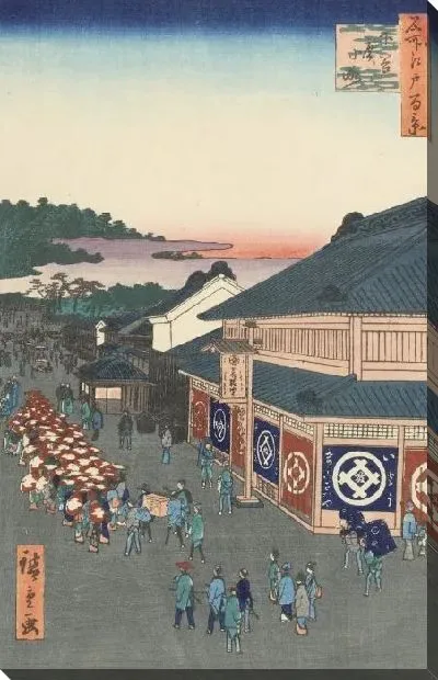 Картина Хирокожи (1856) (One Hundred Famous Views of Edo “Shitaya Hirokoji”)