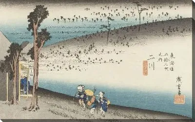 Картина Равнина (1833) (Fifty-Three Stations of the Tokaido Hoeido Edition “Futagawa (Sarugababa Plain)”)