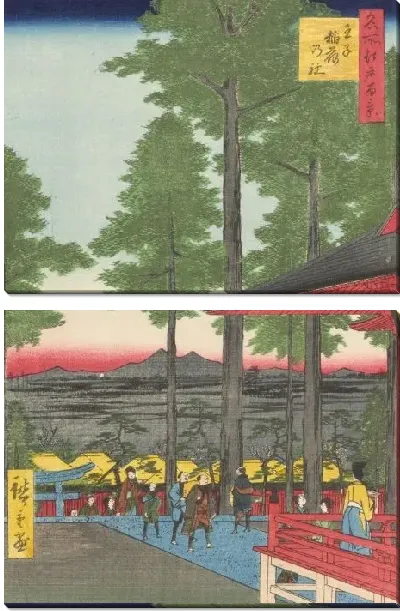 Картина Инари (1857) (One Hundred Famous Views of Edo “Oji Inari Shrine”)