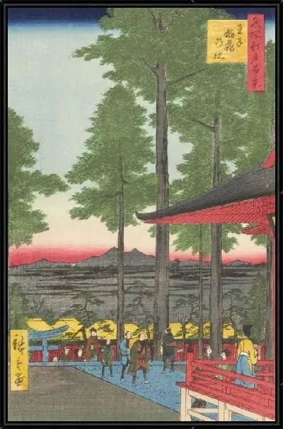 Картина Инари (1857) (One Hundred Famous Views of Edo “Oji Inari Shrine”)