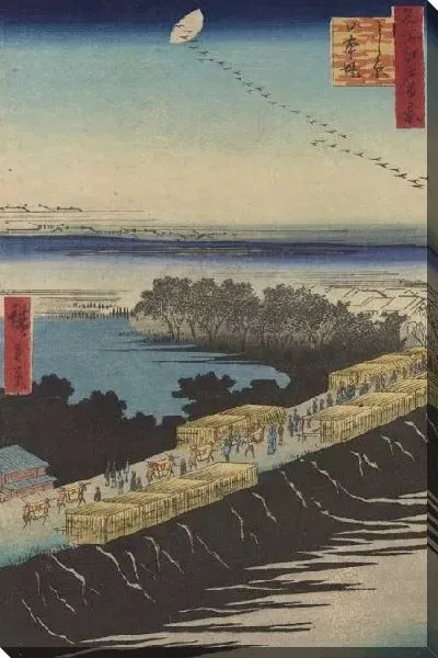 Картина Нихон Цуцуми (Meisho Edo Hyakkei-Yoshiwara, Nihon Tsutsumi)