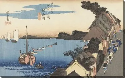 Картина Канагава (1833) (Fifty-Three Stations of the Tokaido Hoeido Edition “Kanagawa (Hilltop View)”)