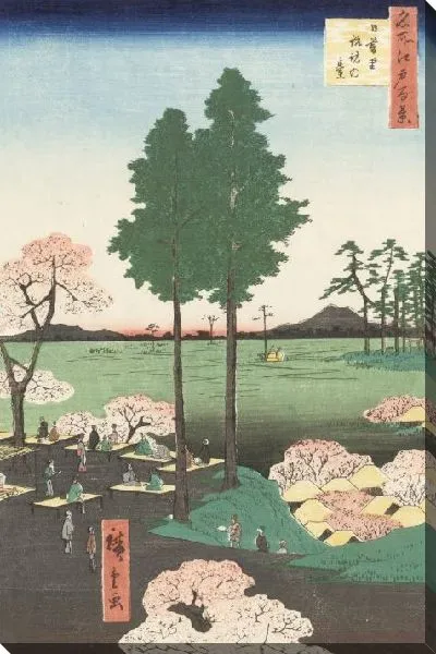 Картина Сува Блаф (1856) (One Hundred Famous Views of Edo “Suwa Bluff at Nippori”)