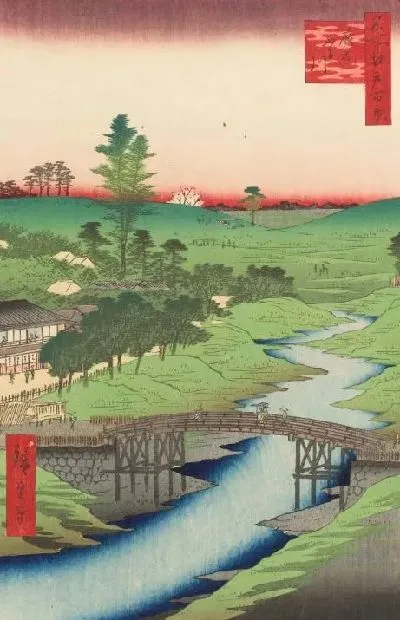 Картина Река Фурукава в Хироо (1856) (One Hundred Famous Views of Edo “Furukawa River in Hiroo”)