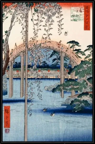 Картина Тэндзин (1856) (No. 57, Grounds of Kameido Tenjin Shrine (from One Hundred Famous Views of Edo))