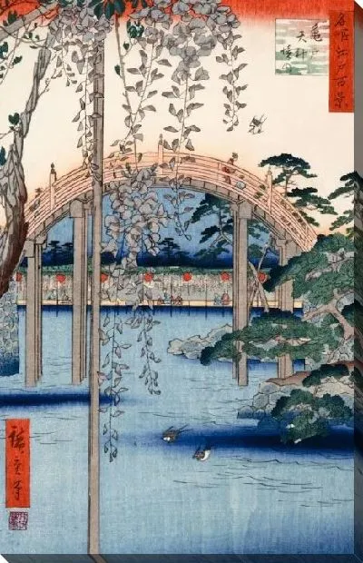Картина Тэндзин (1856) (No. 57, Grounds of Kameido Tenjin Shrine (from One Hundred Famous Views of Edo))