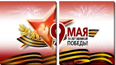 Модульная картина 9 мая №13