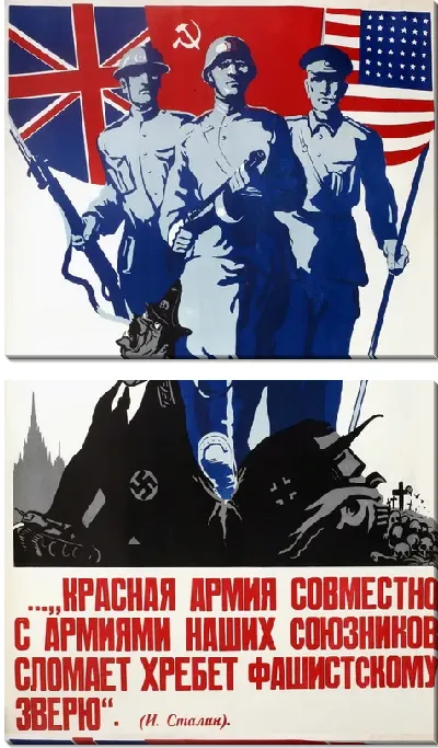 Модульная картина Красная армия №3